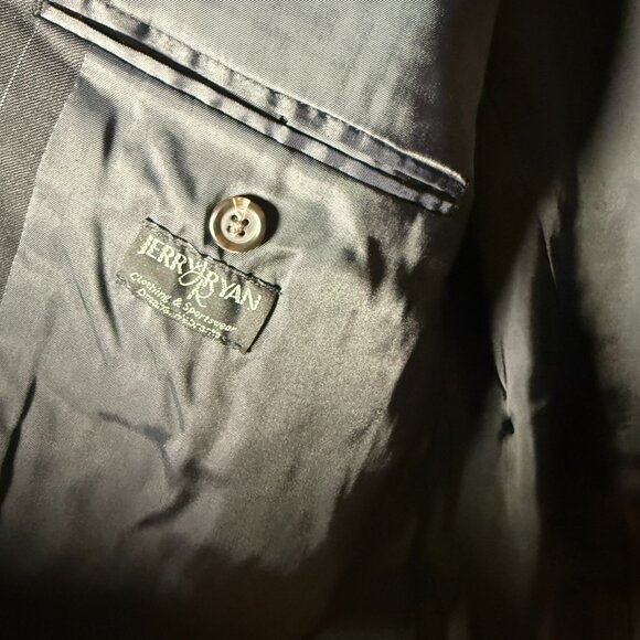 Lauren Ralph Lauren Black Pin Stripe 100% Wool Blazer Sports Coat Size 46R - Picture 9 of 9